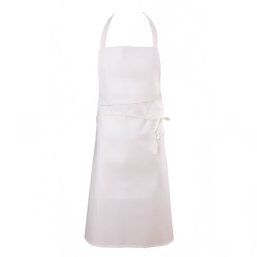 Chef Revival Bib Apron, Poly/Cotton Blend, 34&quot; x 34&quot;, White (600BAW-NP)