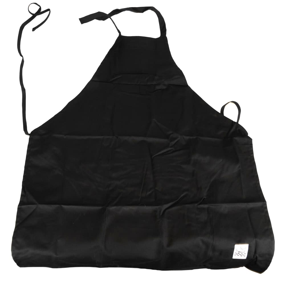 Chef Revival Twill Bib Apron, 28" x 34", Black (601NP-BK)