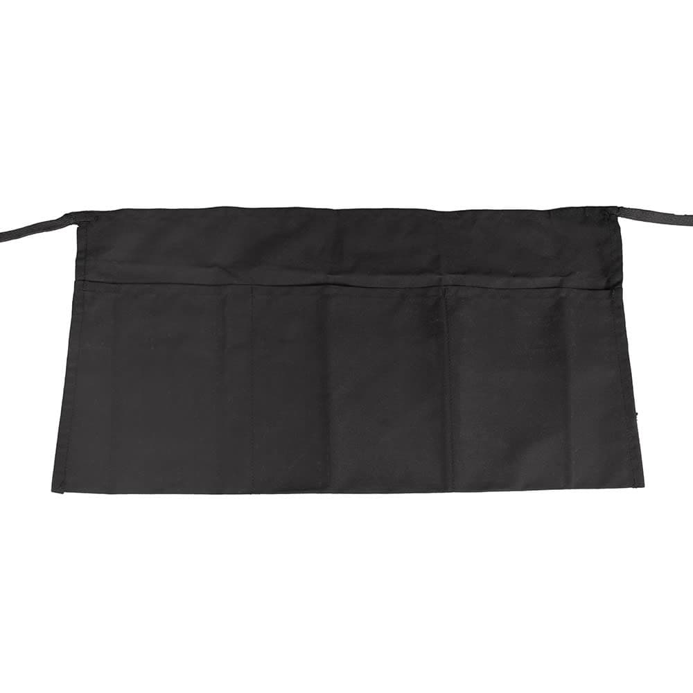Chef Revival Waist Apron, Polyspun, 12" x 24", 3 Pocket, Black (605PS-BK)