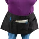 Chef Revival Waist Apron, Polyspun, 12" x 24", 3 Pocket, Black (605PS-BK) thumbnail 4