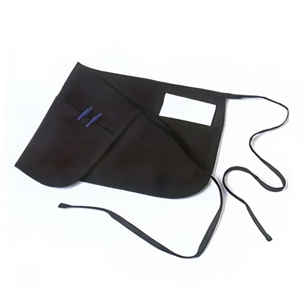 Chef Revival Waist Apron, Reversible Twill Blend, 12" x 24", Black (605REV-BK)