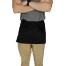 Chef Revival Waist Apron, Twill Blend, 12" x 24", 3 Pocket, Black (605WAFH-BK) thumbnail 3