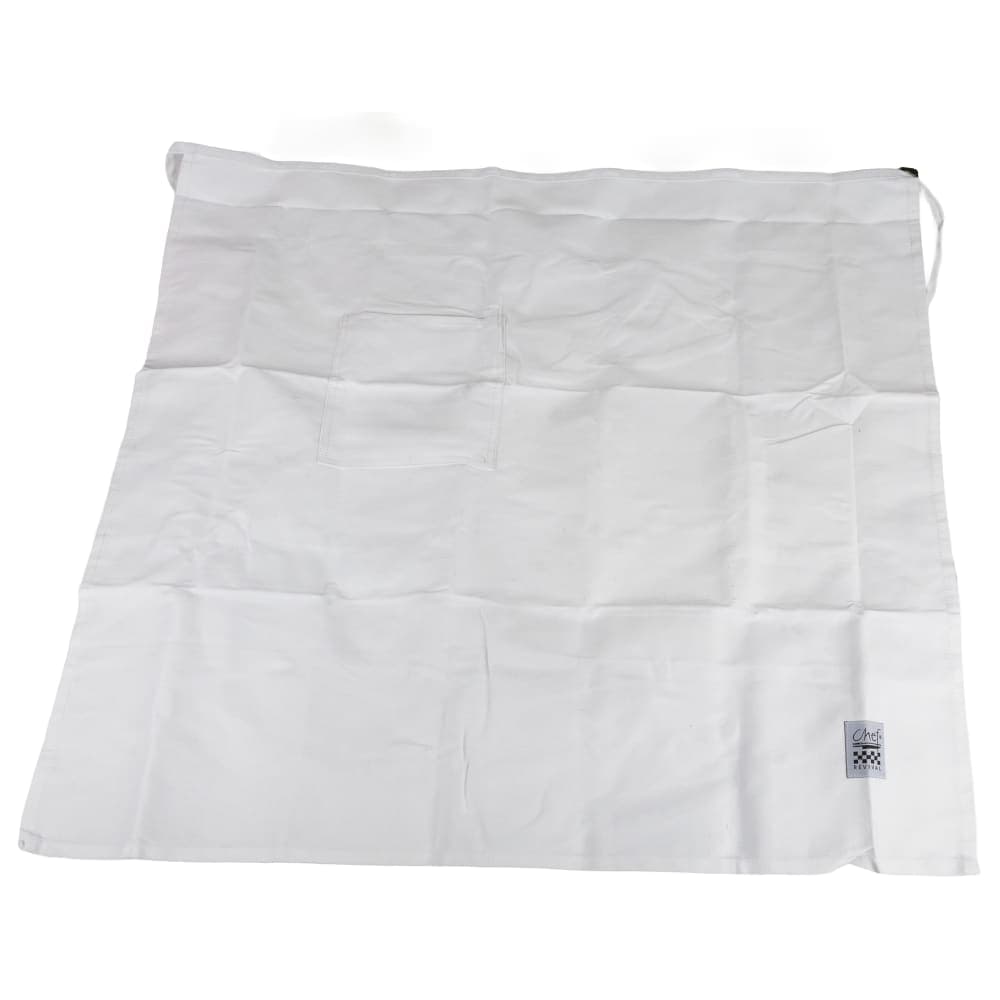 Chef Revival Bistro Apron, Heavyweight Twill, 33&quot; x 30&quot;, X-Long Ties, White (607BA)
