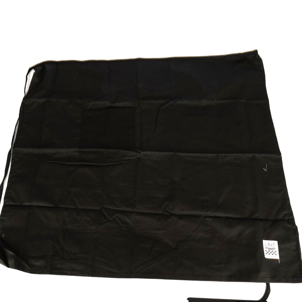 Chef Revival Bistro Apron, Heavyweight 50/50 Twill, 30&quot;  x 33&quot;, Black (607BA-BK)