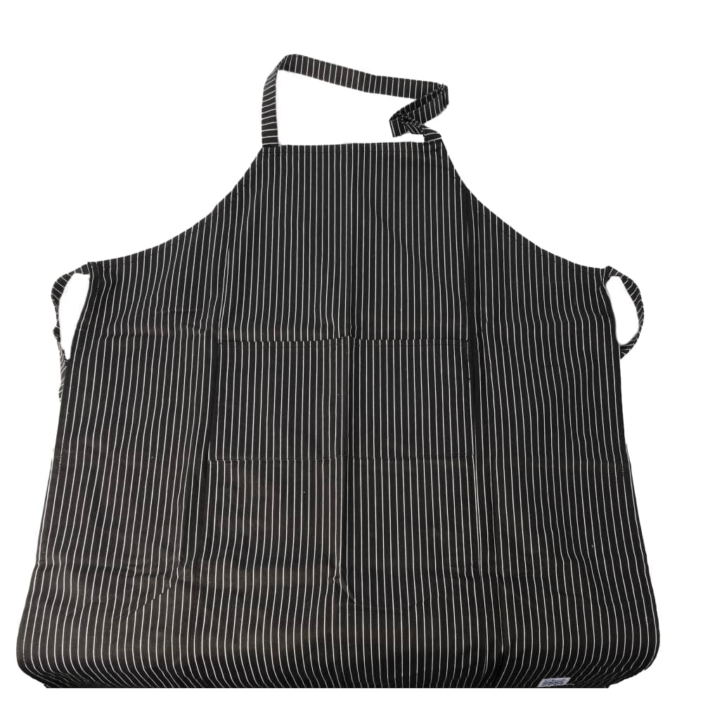 Chef Revival Cotton Pinstripe Bib Apron, 29 x 38", White / Black (619BA-WS)