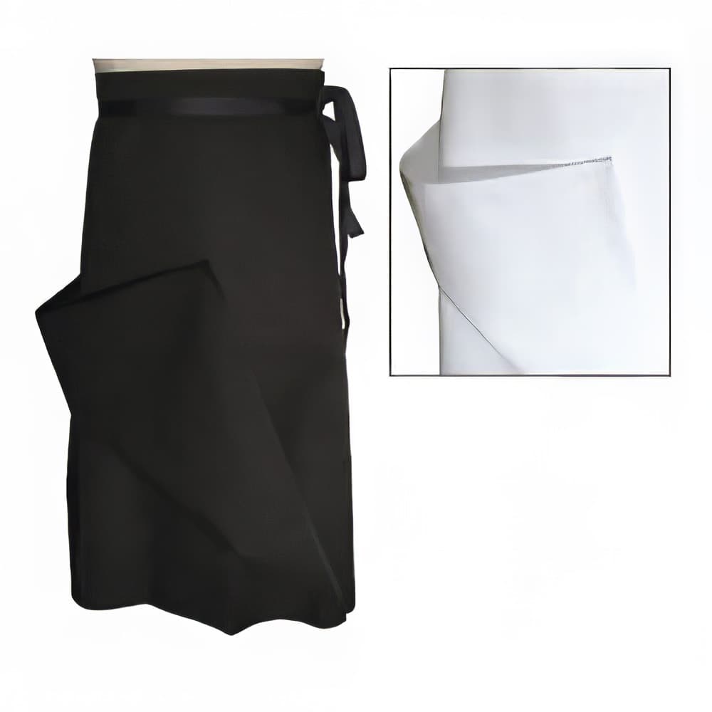 Chef Revival Chef Bistro Waist Apron, 30 x 30&quot;, Poly Cotton Blend, 4 Way, White (A005)