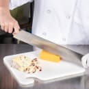 San Jamar CB101212WH Cut-N-Carry Cutting Board, 10 x 12 x 1/2 in, NSF, White thumbnail 5