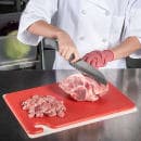 San Jamar CB121812RD Cut-N-Carry Cutting Board, 12 x 18 x 1/2 in, NSF, Red thumbnail 5