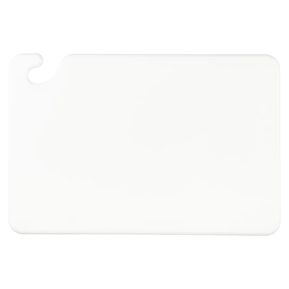 San Jamar CB121812WH Cut-N-Carry Cutting Board, 12 x 18 x 1/2 in, NSF, White