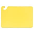 San Jamar CB121812YL Cut-N-Carry Cutting Board, 12 x 18 x 1/2 in, NSF, Yellow thumbnail 2
