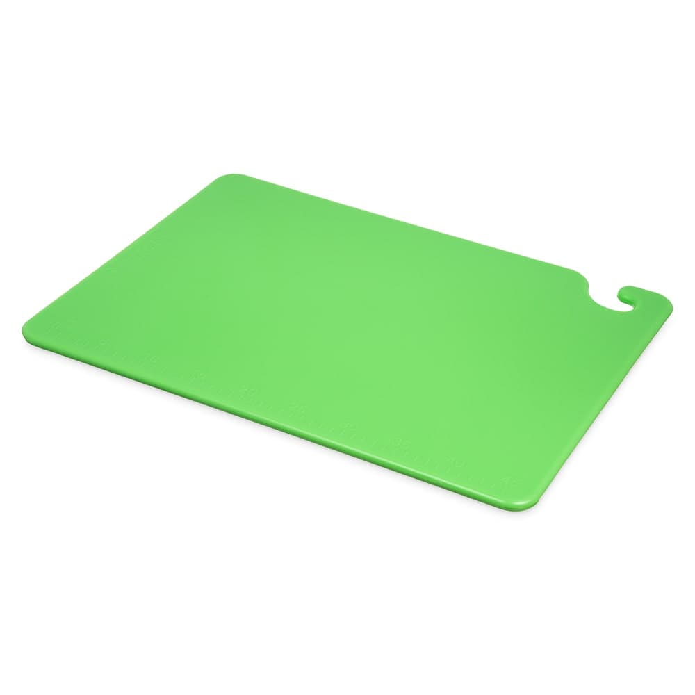 San Jamar CB152012GN Cut-N-Carry Cutting Board, 15 x 20 x 1/2 in, NSF, Green