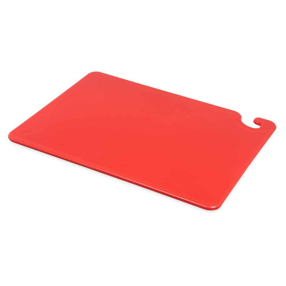 San Jamar CB152012RD Cut-N-Carry Cutting Board, 15 x 20 x 1/2 in, NSF, Red