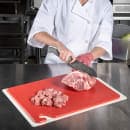 San Jamar CB152012RD Cut-N-Carry Cutting Board, 15 x 20 x 1/2 in, NSF, Red thumbnail 5