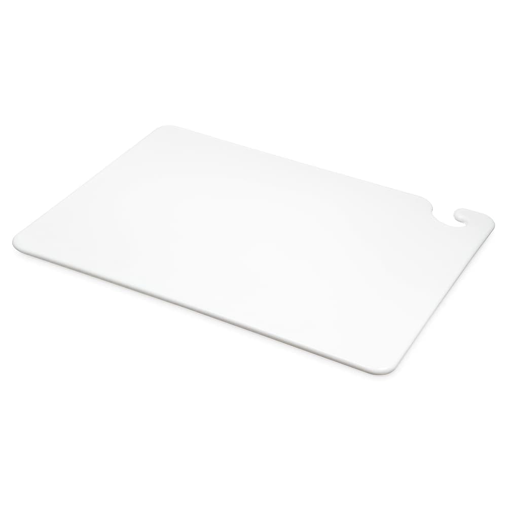 San Jamar CB152012WH Cut-N-Carry Cutting Board, 15 x 20 x 1/2 in, NSF, White
