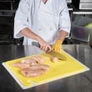 San Jamar CB152012YL Cut-N-Carry Cutting Board, 15 x 20 x 1/2 in, NSF, Yellow thumbnail 5