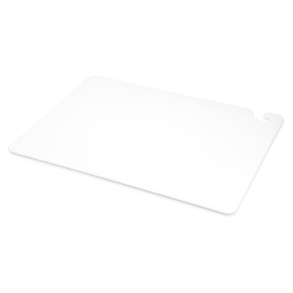 San Jamar CB182412WH Cut-N-Carry Cutting Board, 18 x 24 x 1/2 in, NSF, White