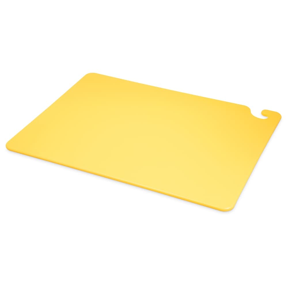 San Jamar CB182412YL Cut-N-Carry Cutting Board, 18 x 24 x 1/2 in, NSF, Yellow