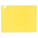 San Jamar CB182412YL Cut-N-Carry Cutting Board, 18 x 24 x 1/2 in, NSF, Yellow thumbnail 2