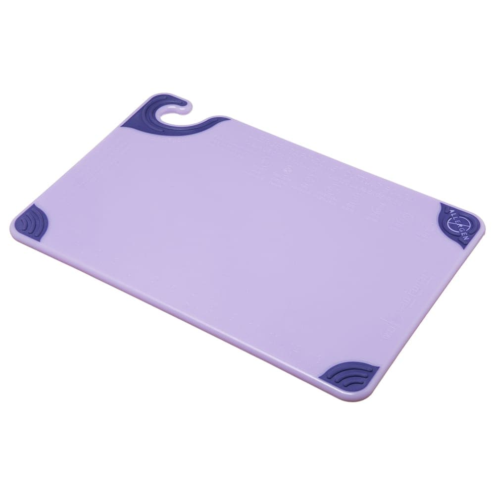 San Jamar CBG121812PR Saf-T-Grip Cutting Board, 12 x 18 x 1/2 in, NSF, Purple