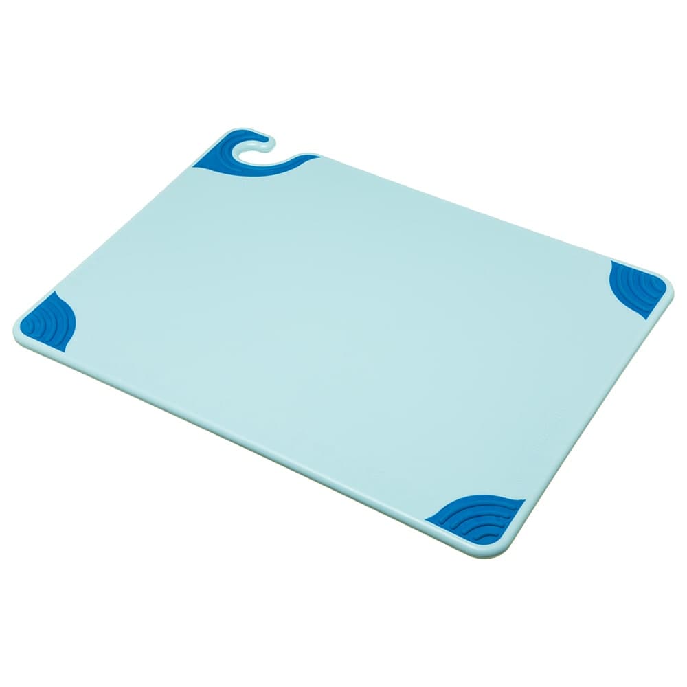 San Jamar CBG152012BL Saf-T-Grip Cutting Board, 15 x 20 x 1/2 in, NSF, Blue