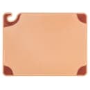 San Jamar CBG152012BR Saf-T-Grip Cutting Board, 15 x 20 x 1/2 in, NSF, Brown thumbnail 2