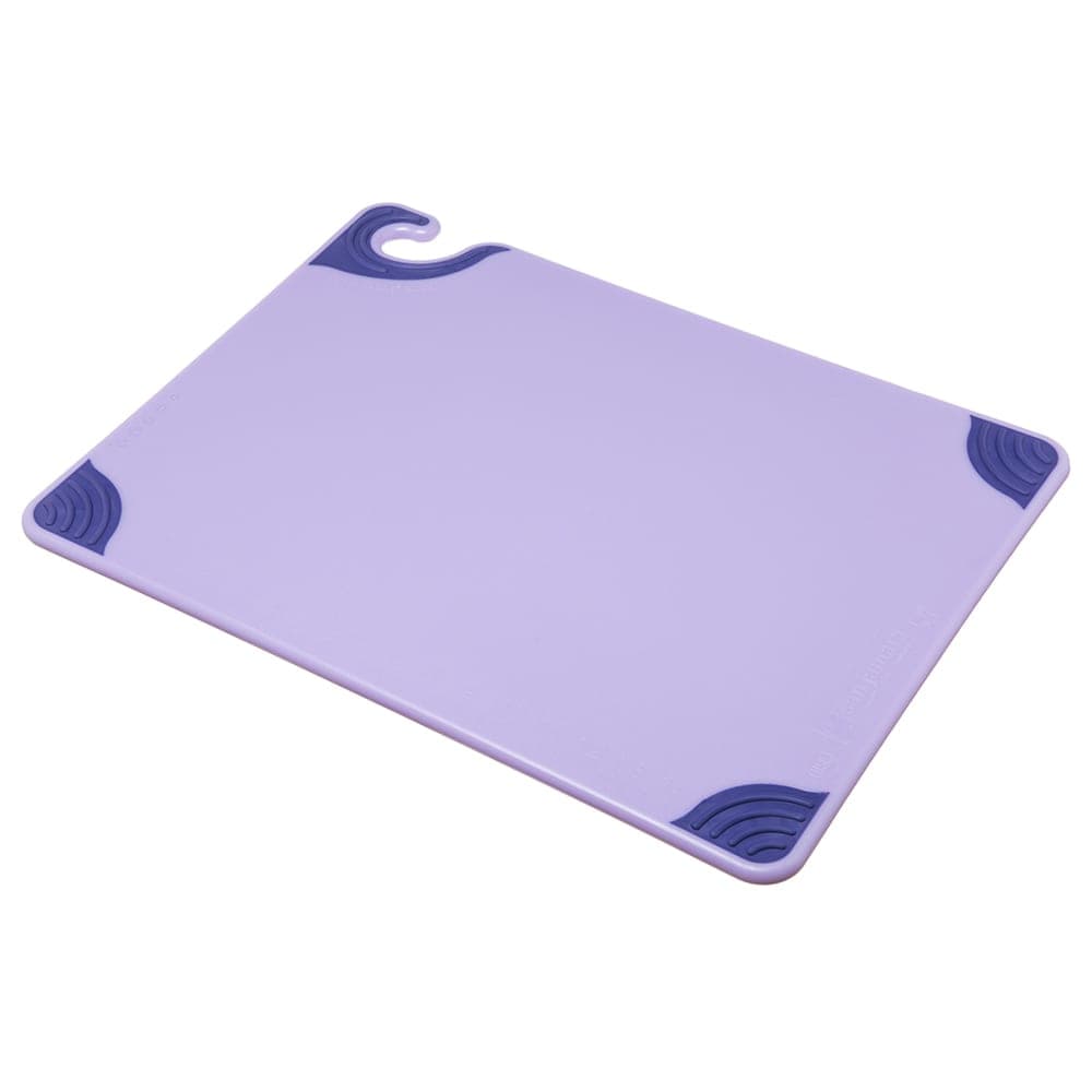 San Jamar CBG152012PR Saf-T-Grip Cutting Board, 15" x 20", Co-Polymer, Allergen Purple