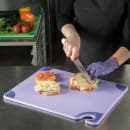 San Jamar CBG152012PR Saf-T-Grip Cutting Board, 15" x 20", Co-Polymer, Allergen Purple thumbnail 5