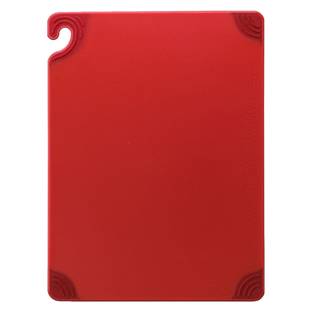 San Jamar CBG152012RD Saf-T-Grip Cutting Board, 15 x 20 x 1/2 in, NSF, Red