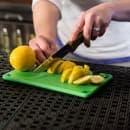 San Jamar CBG6938GN Saf-T-Grip Bar Cutting board, 6 x 9 x 3/8 in, NSF, Green thumbnail 6