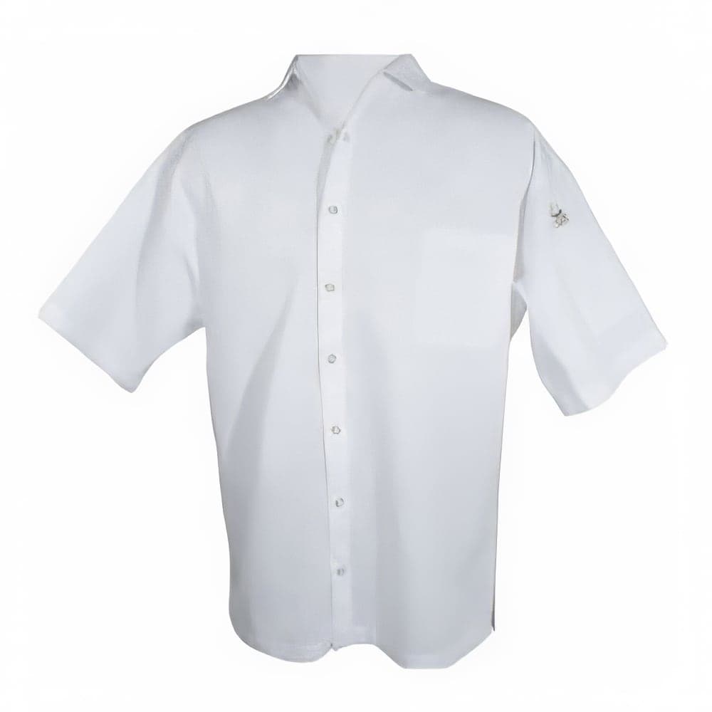 Chef Revival Poly Cotton Blend Cook Shirt, 2X, Pocket, Short Sleeve, White (CS006WH-2X)
