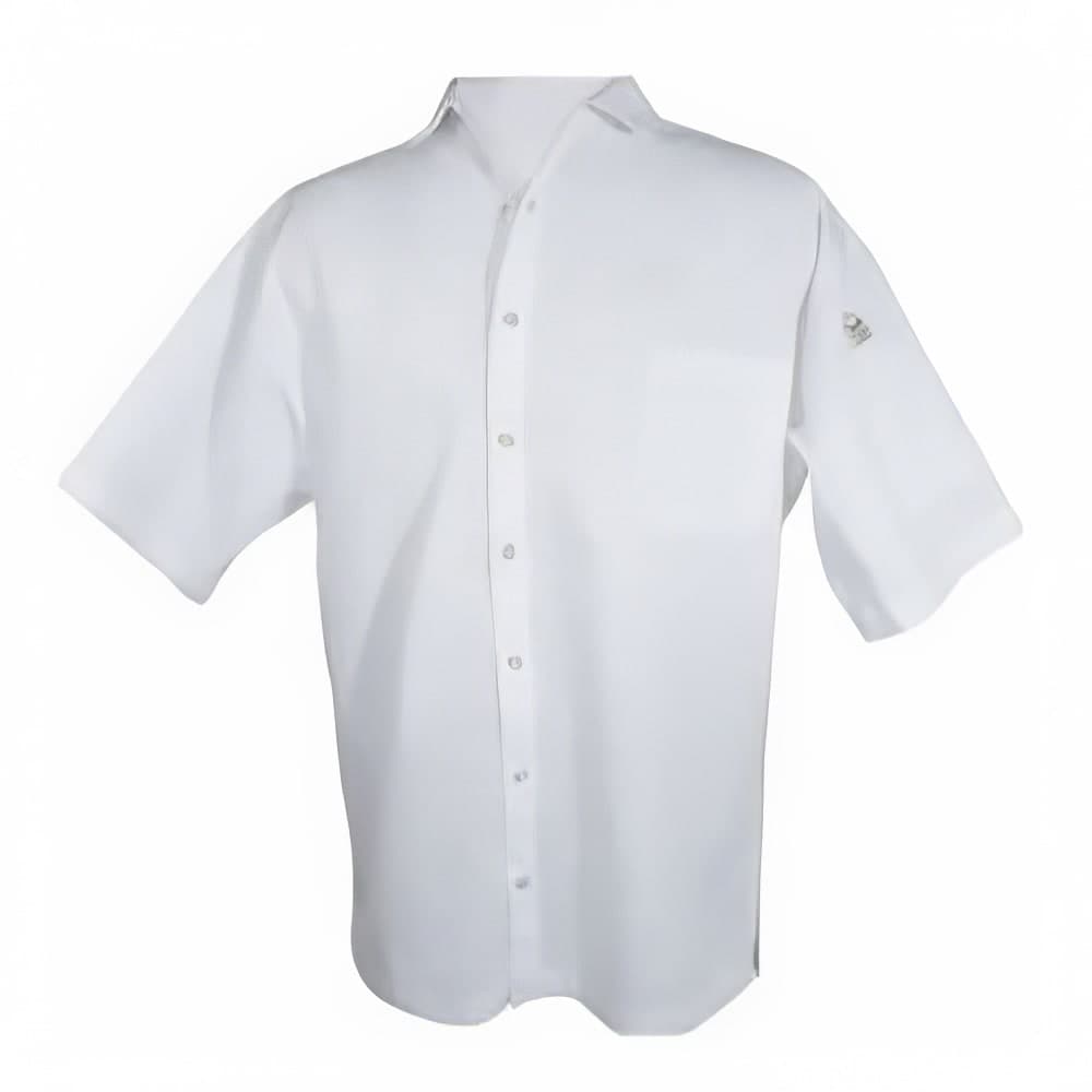 Chef Revival Poly Cotton Blend Cook Shirt, Large, Pocket, Short Sleeve, White (CS006WH-L)