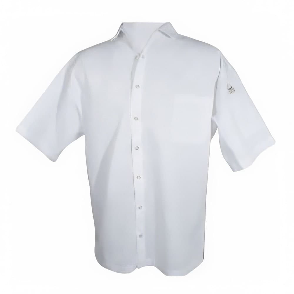 Chef Revival Poly Cotton Blend Cook Shirt, X-Large, Pocket, Short Sleeve, White (CS006WH-XL)
