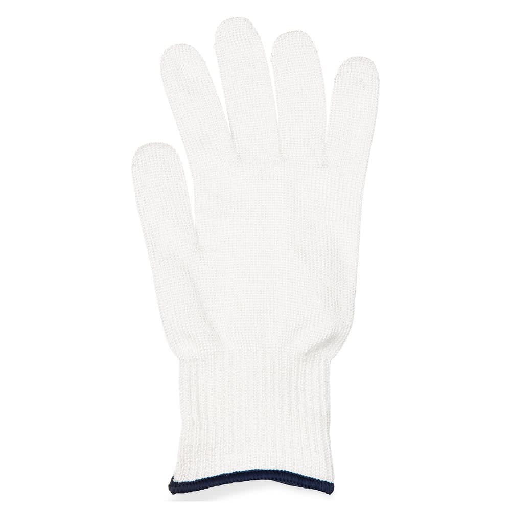 San Jamar DFG1000-M Medium Cut Resistant Glove - Synthetic Fiber, White w/ Blue Wrist Band