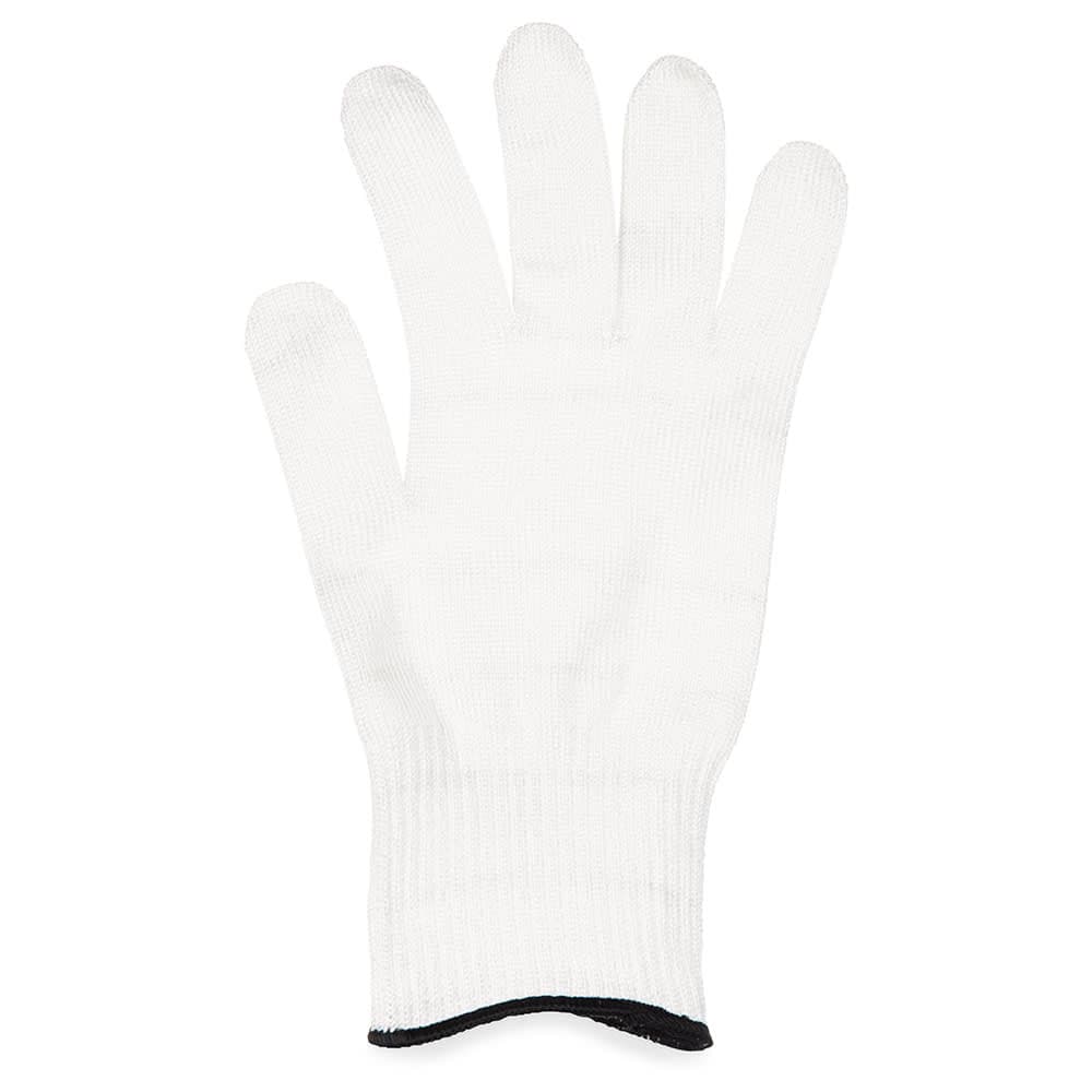 San Jamar DFG1000-XL Extra Large Cut Resistant Glove - Synthetic Fiber, White w/ Black Wrist Band