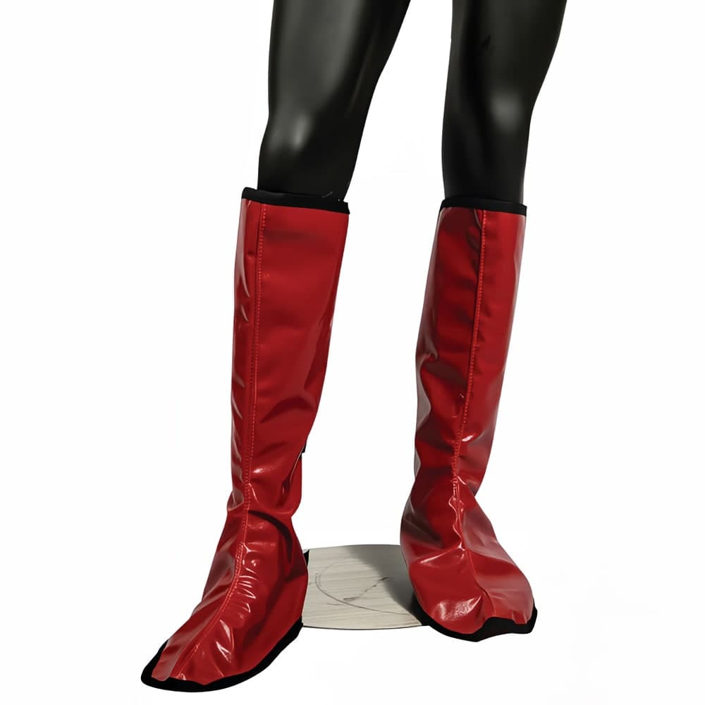 San Jamar EZKSHG Poly Cotton Shin Guards - 23 3/4" x 12 1/2", Red