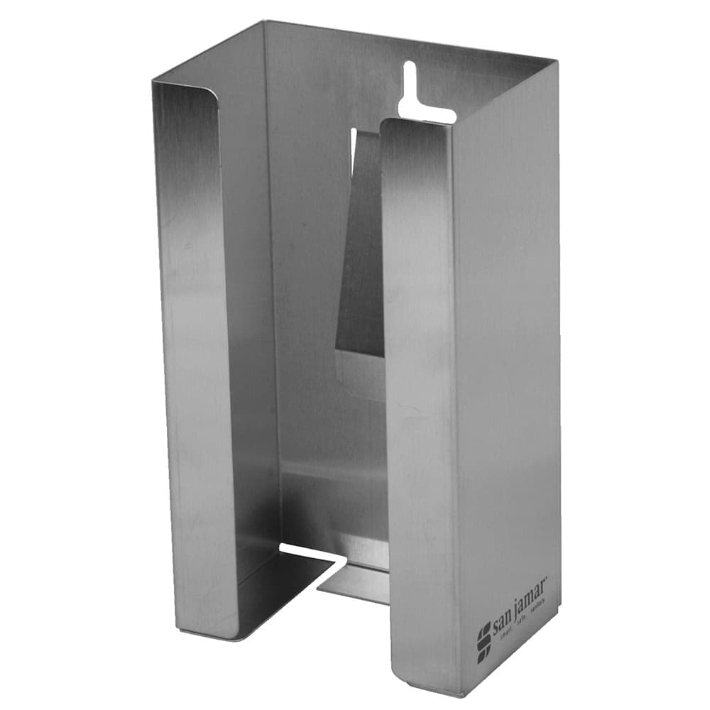 San Jamar G0801 4" Disposable Glove Dispenser, Stainless