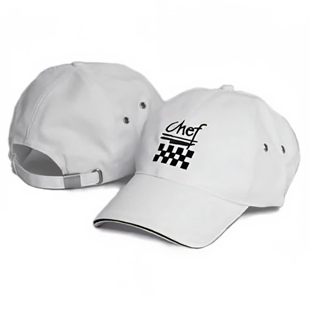Chef Revival Chef Cotton Baseball Cap, Adjustable Strap, White (H063WH)