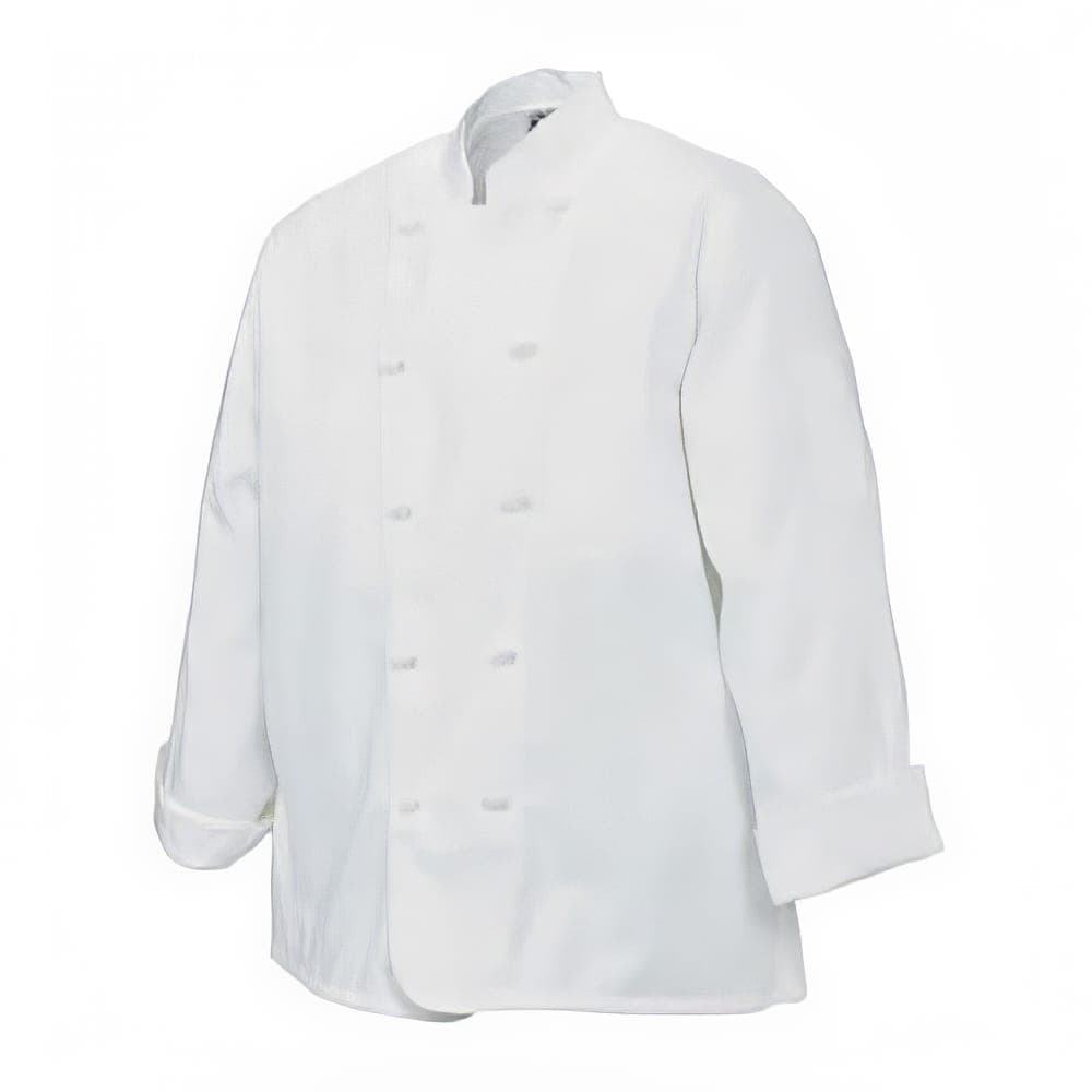 Chef Revival Poly Cotton Chef Jacket, Cloth Knot, Large (J050-L)