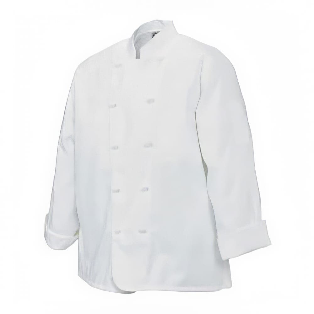 Chef Revival Poly Cotton Chef Jacket, Cloth Knot, Small (J050-S)