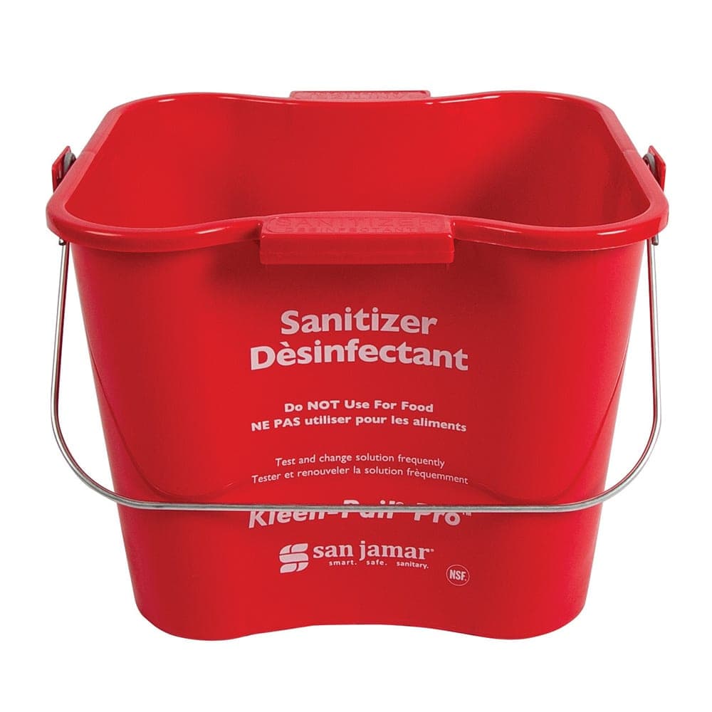 San Jamar KPP196RD 6 qt Kleen-Pail® Pro™ - Plastic, Red