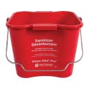 San Jamar KPP256RD 8 qt Kleen-Pail® Pro™ - Plastic, Red thumbnail 2