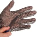 San Jamar MGA515M Medium Cut Resistant Glove - Stainless Steel, Red Wrist Band thumbnail 4