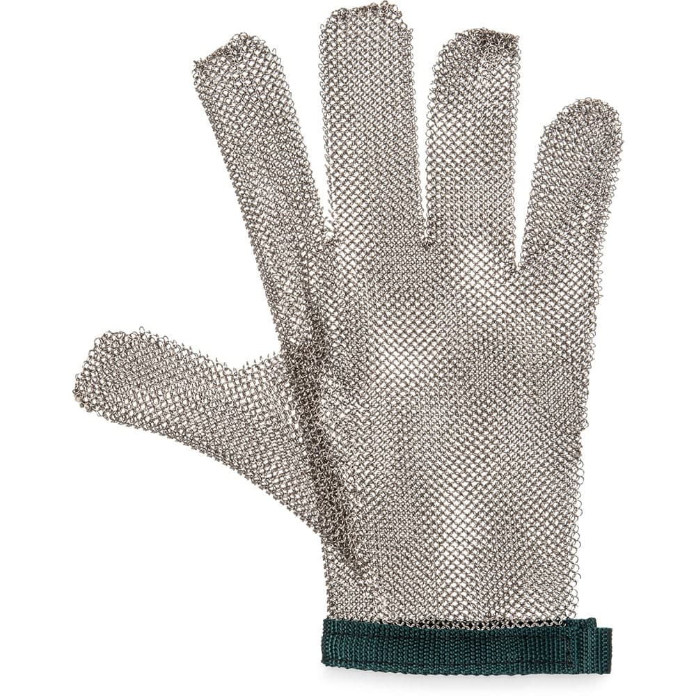 San Jamar MGA515XL Extra Large Cut Resistant Glove - Stainless Steel, Green Wrist Band