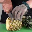 San Jamar MGA515XL Extra Large Cut Resistant Glove - Stainless Steel, Green Wrist Band thumbnail 5