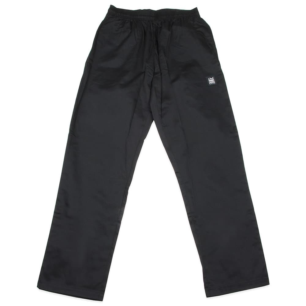 Chef Revival Poly Cotton Basic Chef Pants, 4X, Black (P020BK-4X)