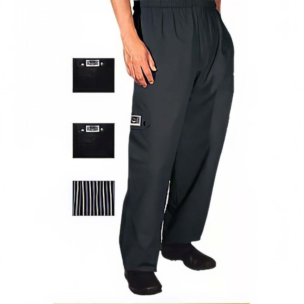 Chef Revival Poly Cotton Cargo Chef Pants, 2X, Black (P024BK-2X)