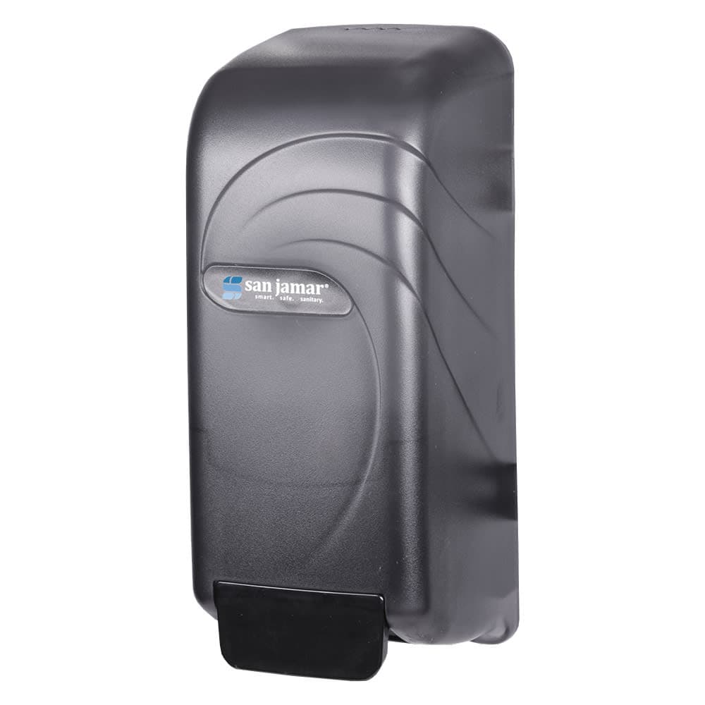 San Jamar S890TBK Wall Mount Soap Dispenser, Bulk or Bag-In-Box, Translucent Black Pearl