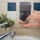 San Jamar S900TBK 900 mL Wall-Mount Liquid Soap Dispenser - Manual, Black Pearl thumbnail 5