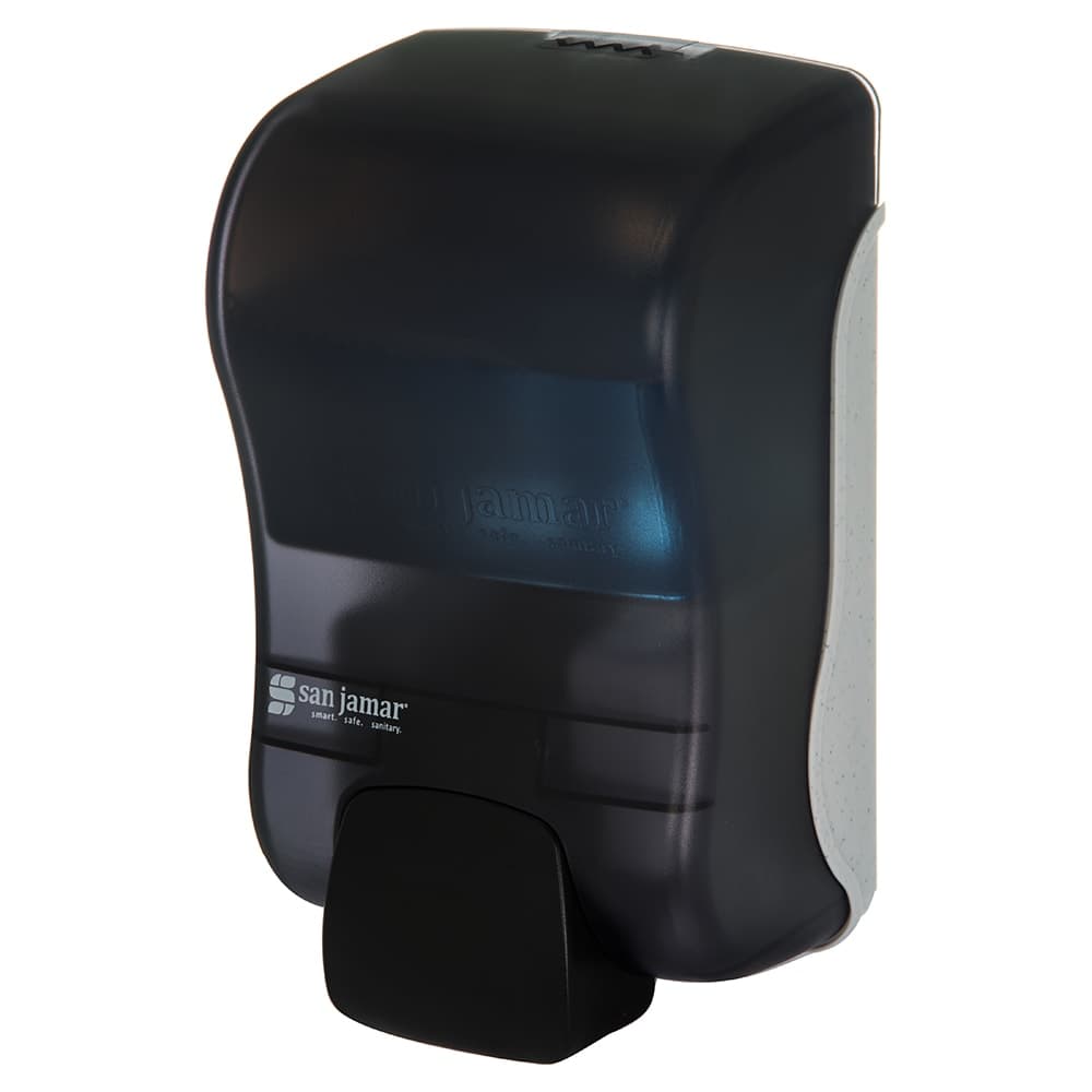 San Jamar SF900TBK 900 mL Wall-Mount Foam Soap Dispenser - Manual, Black Pearl