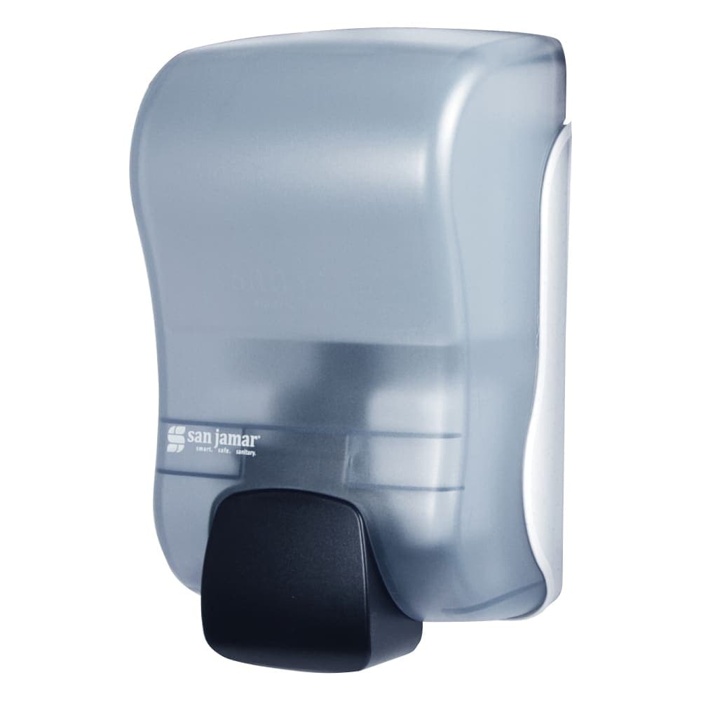 San Jamar SF900TBL 900 mL Wall-Mount Foam Soap Dispenser - Manual, Arctic Blue